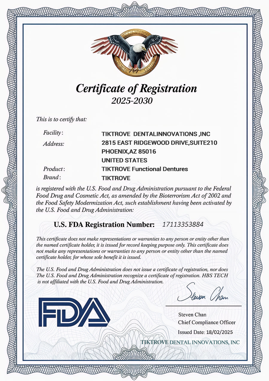 🦷 Fit Full Functional DenturesMake you more confident-Made in the USA & FDA-Certified