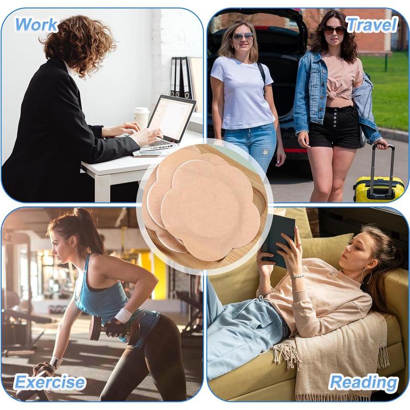 🏆50pcs Pack Wrap for Belly Button , Self-Adhesive Patches Organic Disposable Spunlace Cloth Highly Absorbent Pad with Cotton, Oil Not Included (Skin Color)