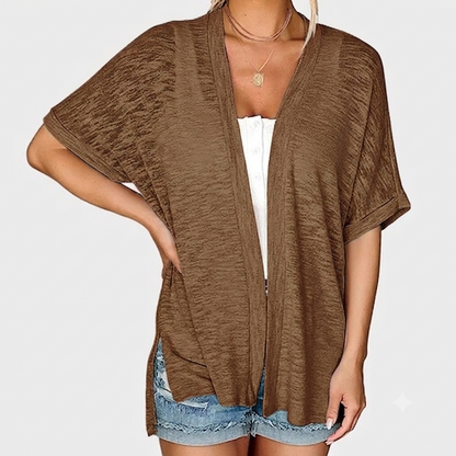 Short-sleeved casual solid coat⭐
