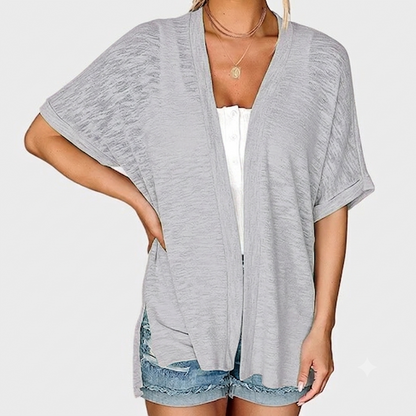 Short-sleeved casual solid coat⭐