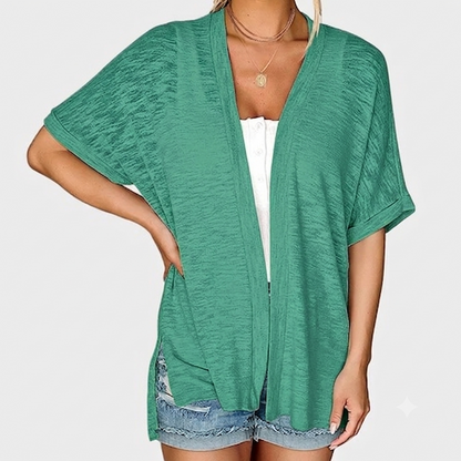 Short-sleeved casual solid coat⭐