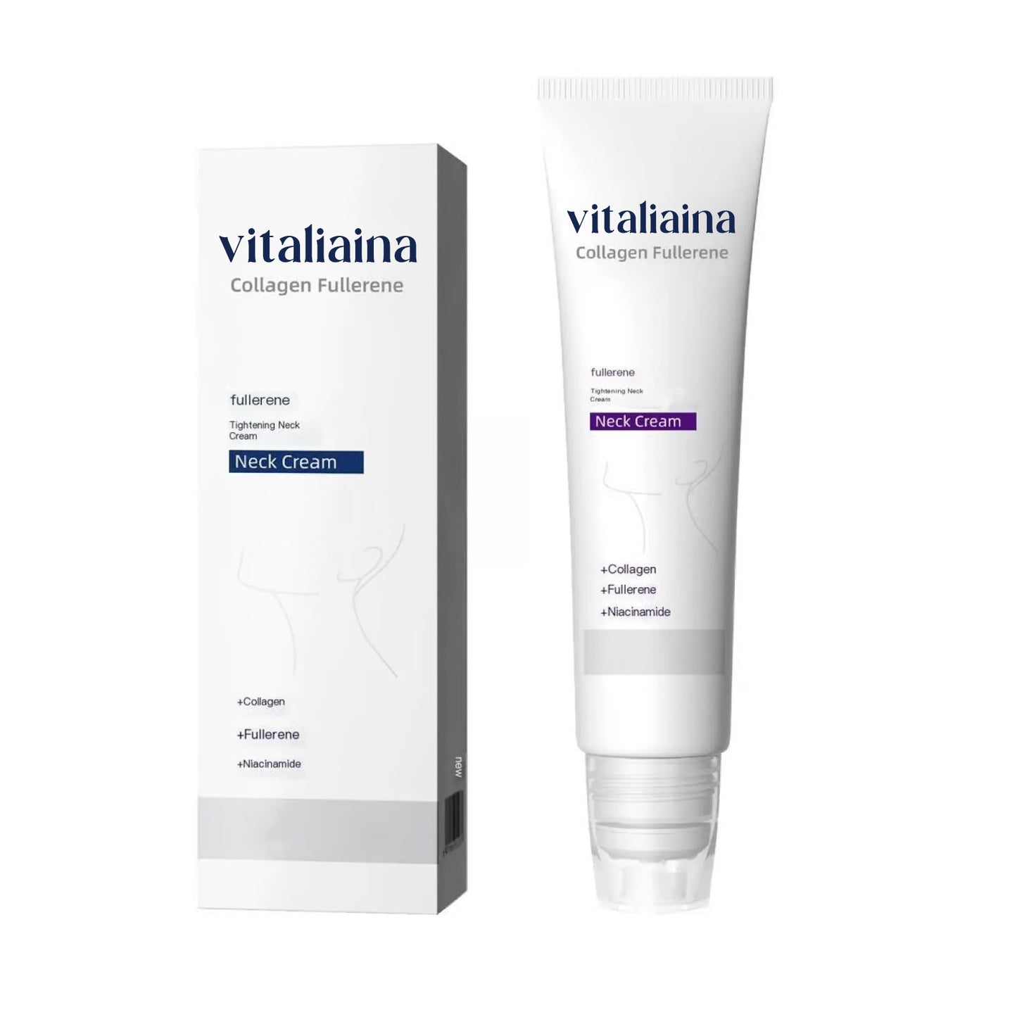Roller Massage Neck Cream 🧴 Collagen & Hyaluronic Acid | Firms Neck, Reduces Wrinkles & Double Chin