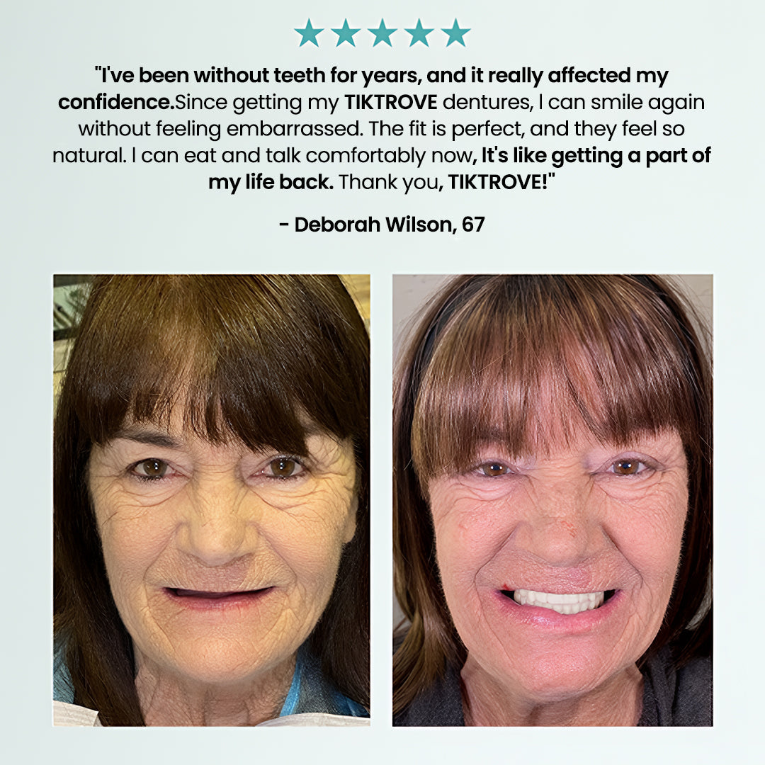 🦷  Fit Full Functional DenturesMake you more confident-Made in the USA & FDA-Certified