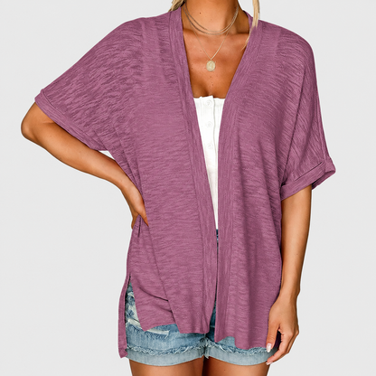 Short-sleeved casual solid coat⭐