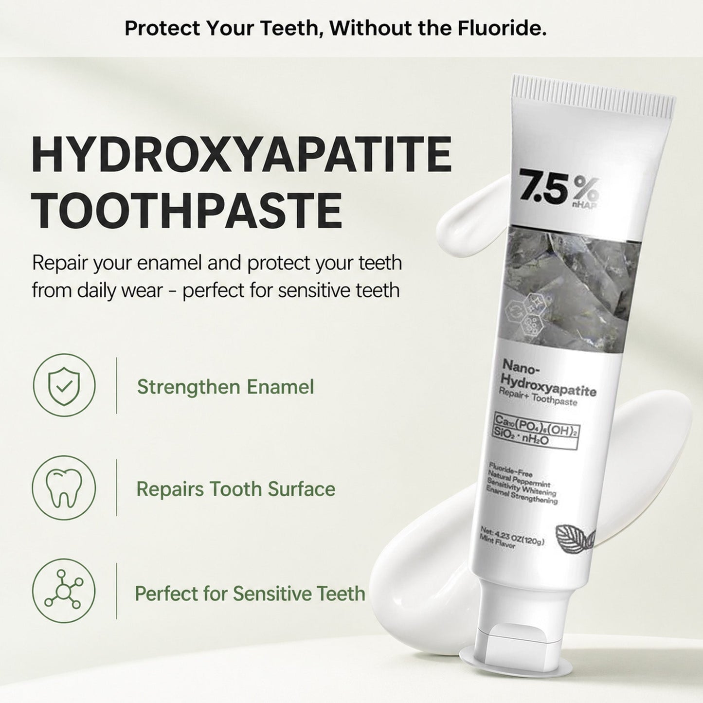 Hydroxyapatite Remineralizing Toothpaste
