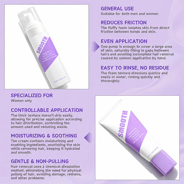Gentle & Painless Hair Removal Cream Duo for Sensitive Skin