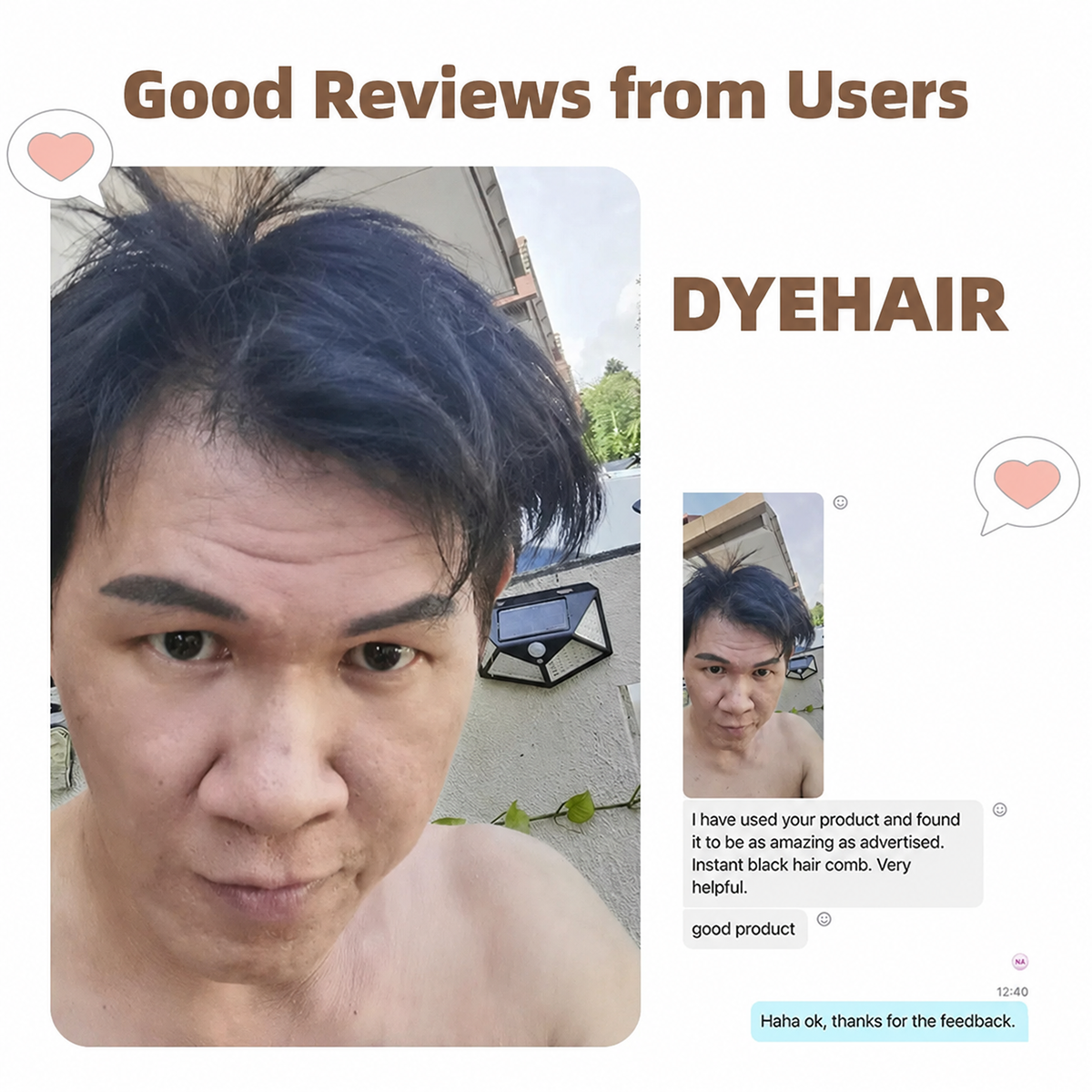 Unisex Grey Coverage Hair Dye with Hair Care