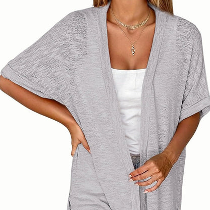 Short-sleeved casual solid coat⭐