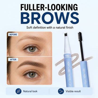 Waterproof 2-in-1 Micro-Fork Eyebrow Pen & Tinted Gel