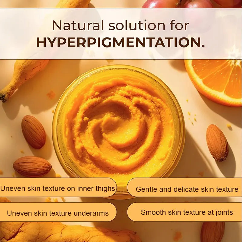 Turmeric Nourishing Scrub – Infused with natural turmeric extract and moisturizing ingredients
