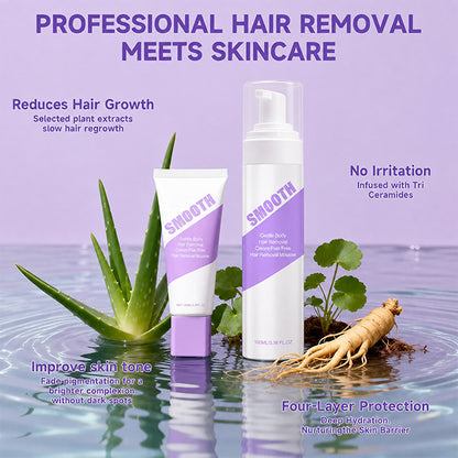 Gentle & Painless Hair Removal Cream Duo for Sensitive Skin