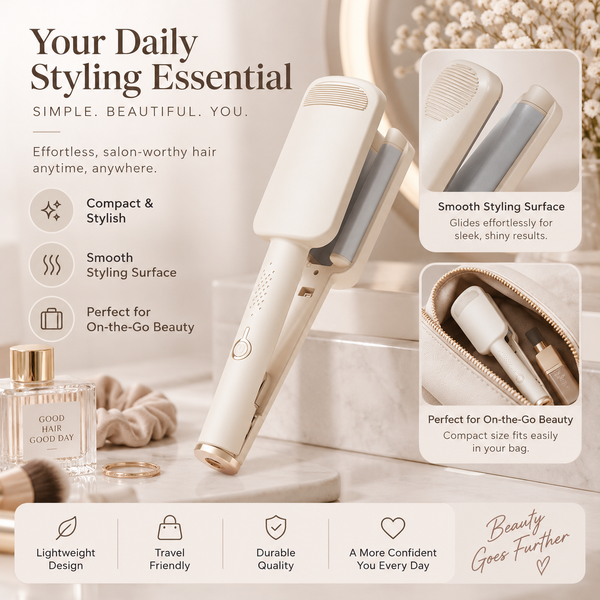 🌸 LIMITED-TIME 50% OFF! ✨ 32MM Wavy Hair Curler – Big Bouncy Curls, 4 Adjustable Heat Settings & Negative Ion Care – Salon-Quality Styling at Home 💇‍♀️