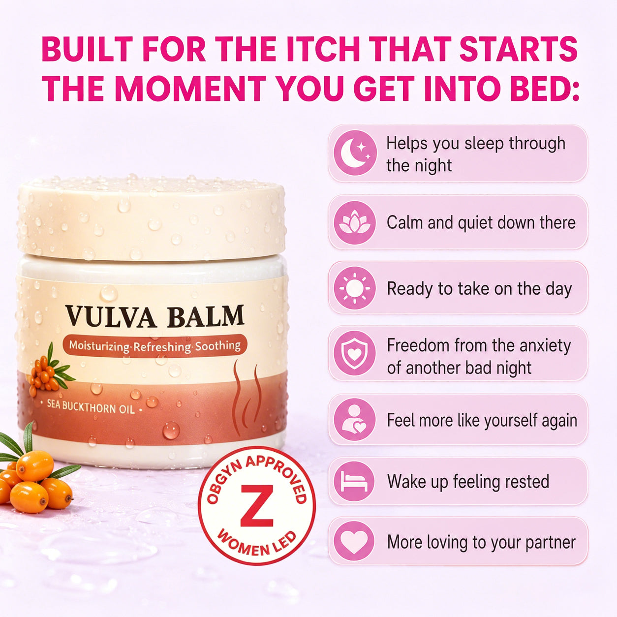 Vitaliaina Relief Balm — Night-Time Care for Itching, Burning & Dryness